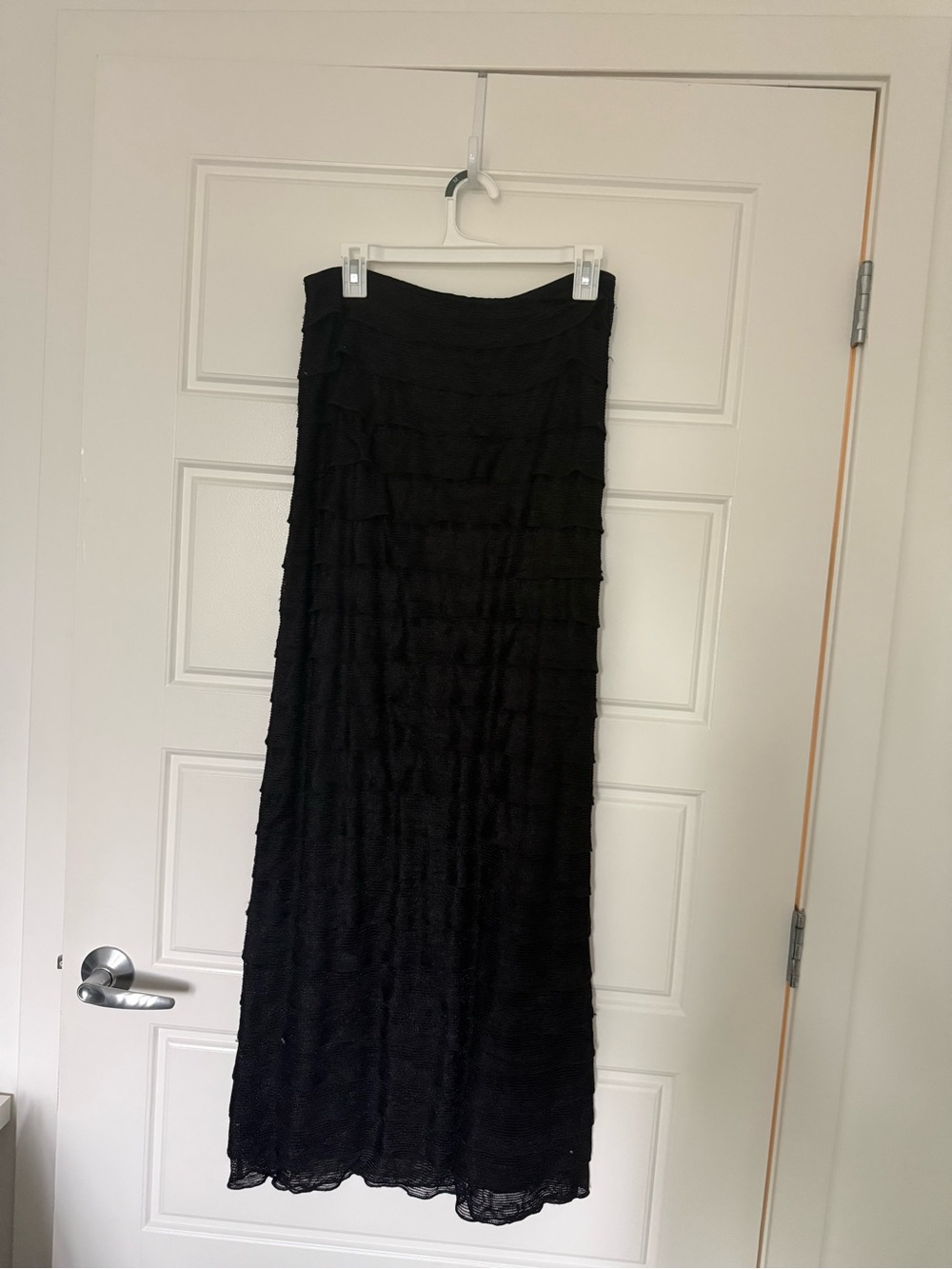 Max Edition Black Tiered Maxi Skirt